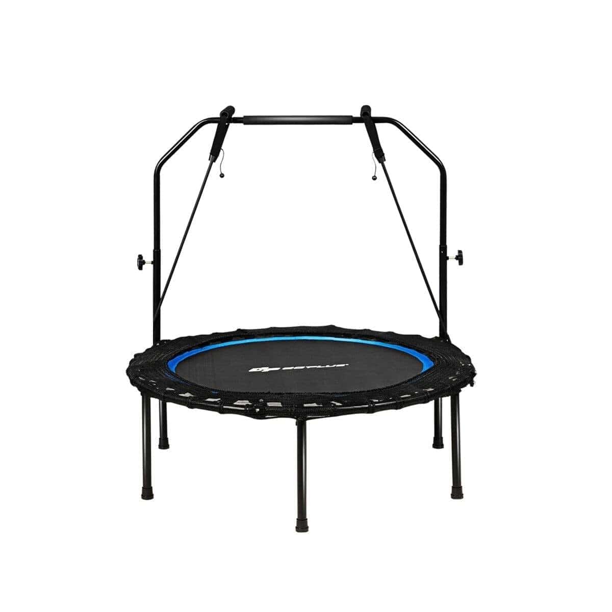40" Foldable Fitness Rebounder with Resistance Bands Adjustable Blue
