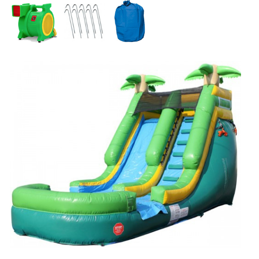 13'H Palm Tree Inflatable Slide Wet/Dry